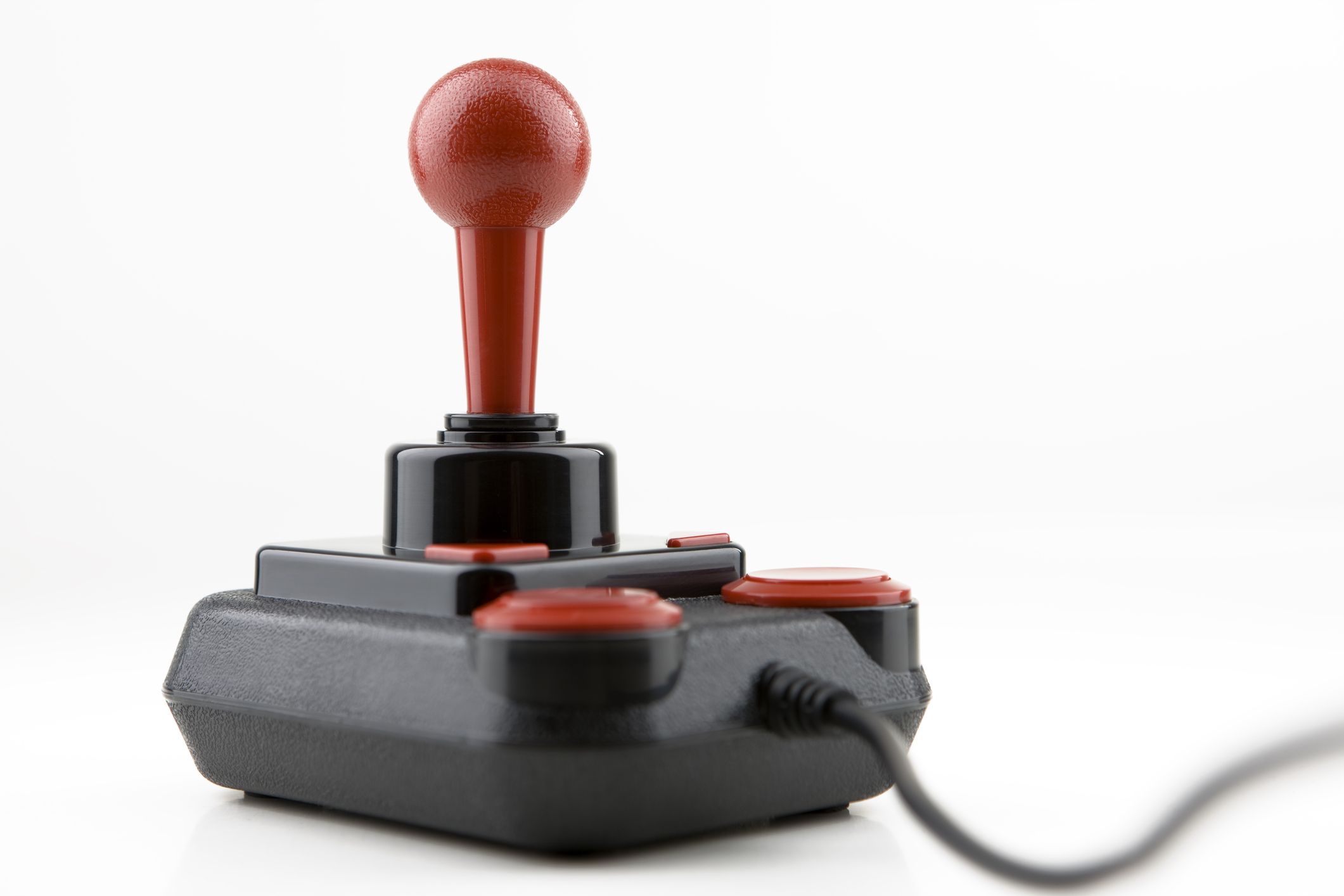 Såkalt joystick for styring av datamaskiner. Bildet viser en robust modell.